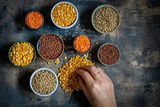 Assorted lentils and pulses